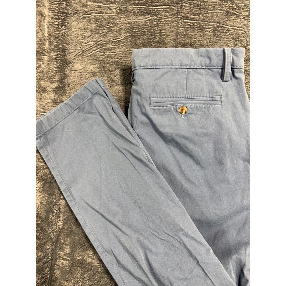Club Room Chino Pants Mens 36x32 Blue Cotton Blend Casual Trousers 43102